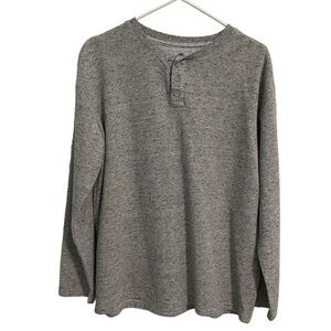 There Abouts Light Gray and Black Long Sleeve Shirt Size XL 18/20 Husky